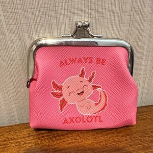 Pink Axolotl Coin Purse